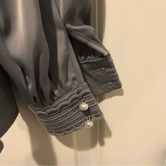 Chicwish Grey Satin Top and Skirt Set - Picture 14 of 16